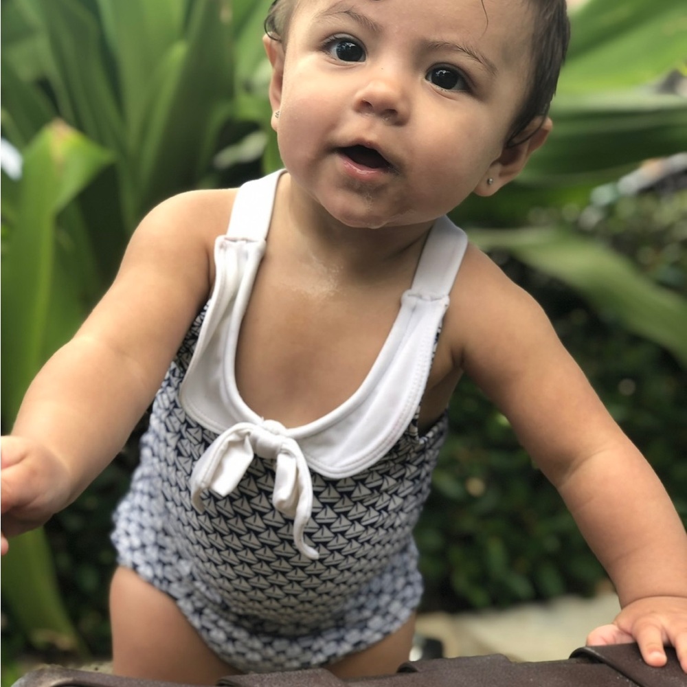 Janie and Jack sailboat retro swimsuit